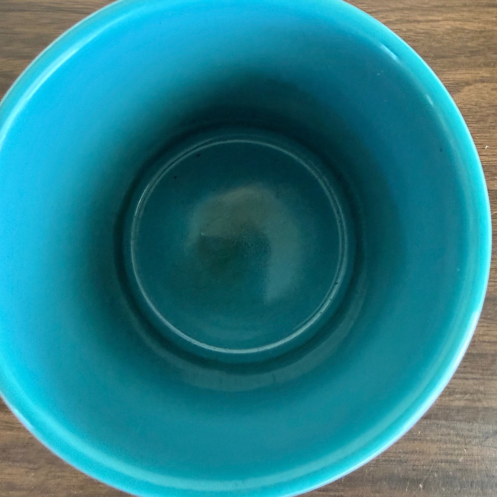 Laurel Burch Indigo Cats and Butterflies Coffee Mug Blue Gold Ceramic Tea Cup - Picture 7 of 8